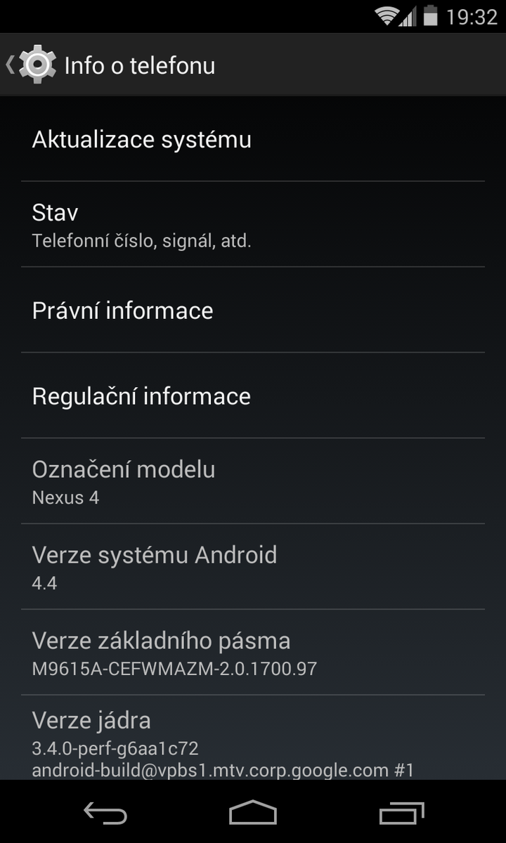 Android 4.4 KitKat - systém