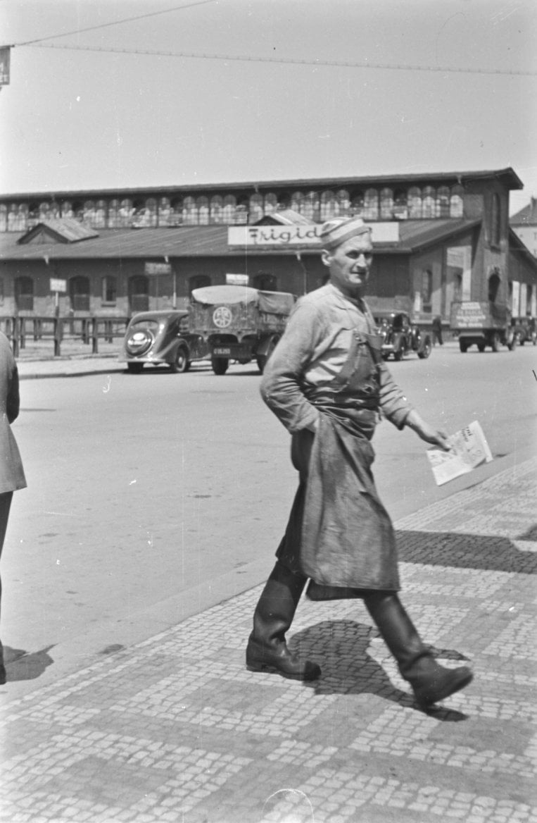 Historické fotky z bývalých jatek v Holešovické tržnici