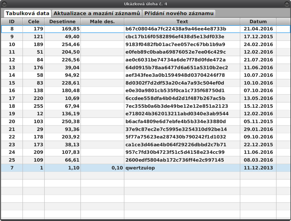 JavaFX: uložení aktualizovaných záznamů