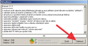 Aktualizace programu na verzi 2.1.3