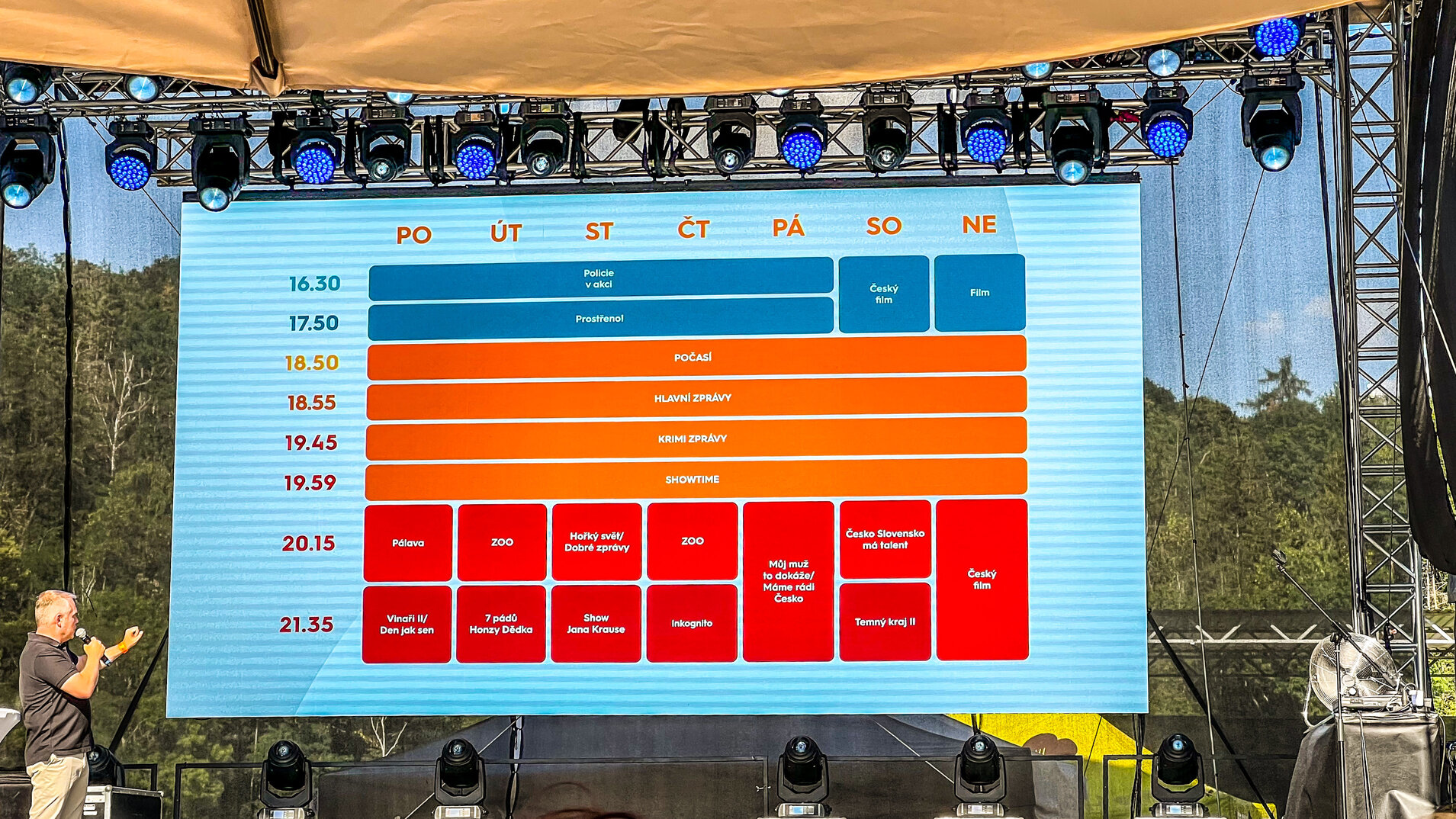 Programový ředitel TV Prima Roman Mrázek představil schéma pro podzim 2022.