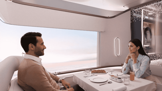 Nová éra luxusního cestování letadlem. Airbus představil prémiové apartmány s vlastní koupelnou