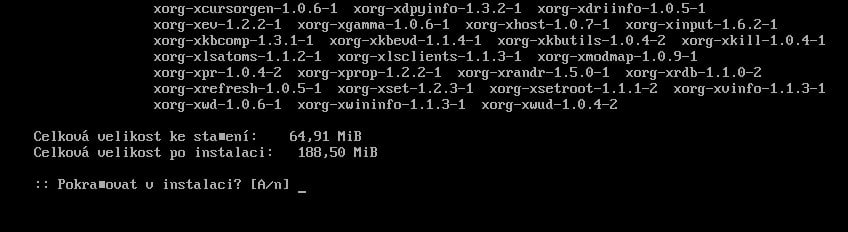 Arch: instalace grafického prostředí Xorg