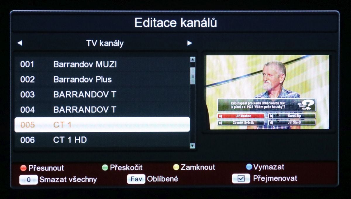 Ferguson Ariva T265 - instalace, třídění kanálů