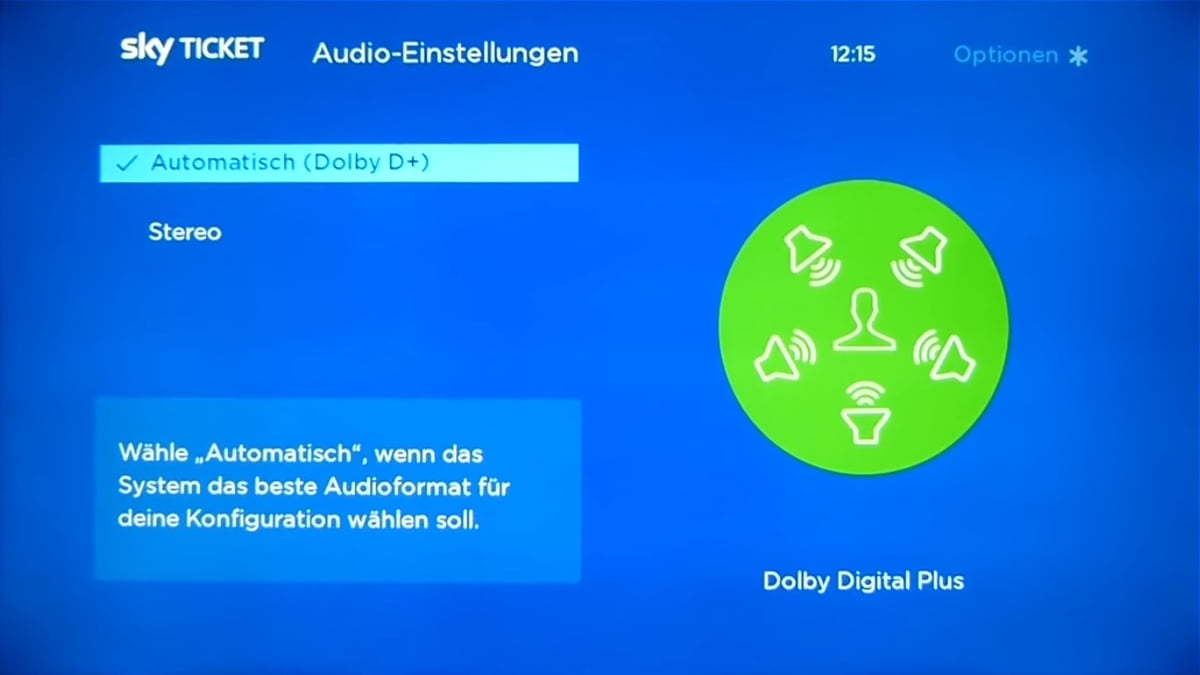 Nastavení Sky Ticket