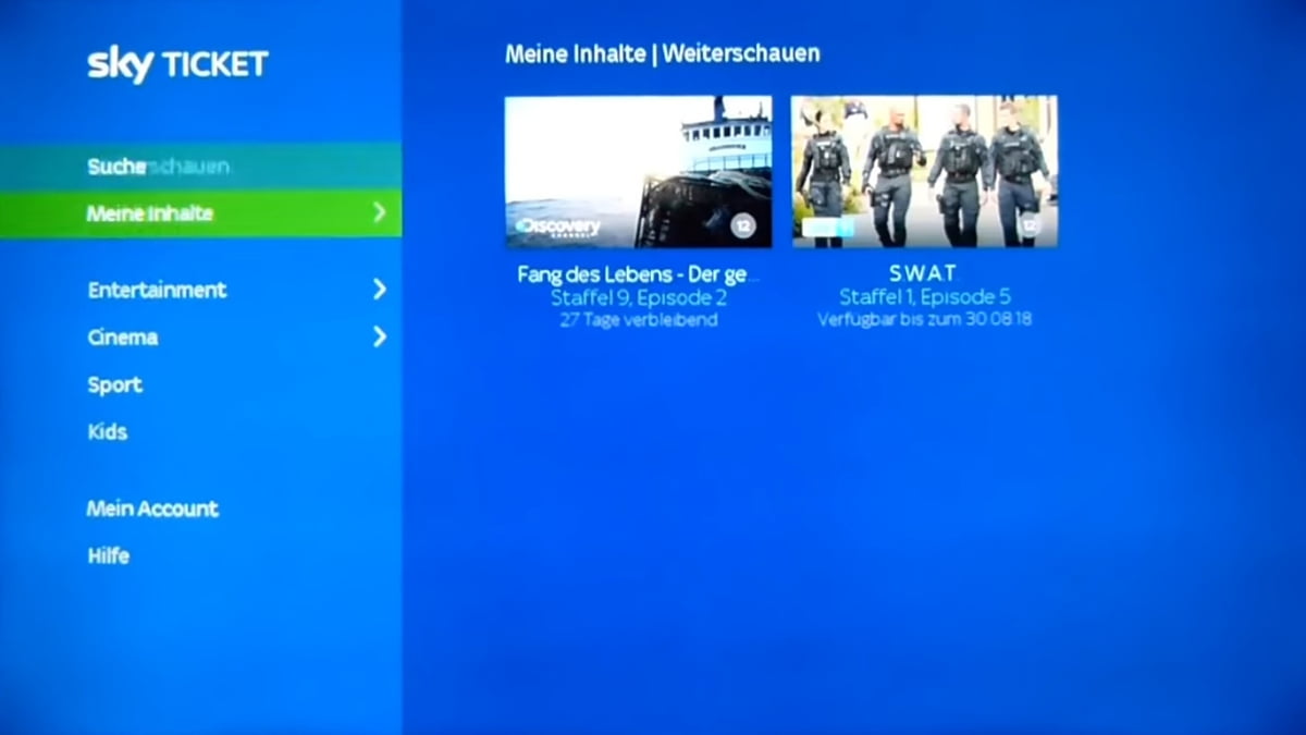 Nastavení Sky Ticket