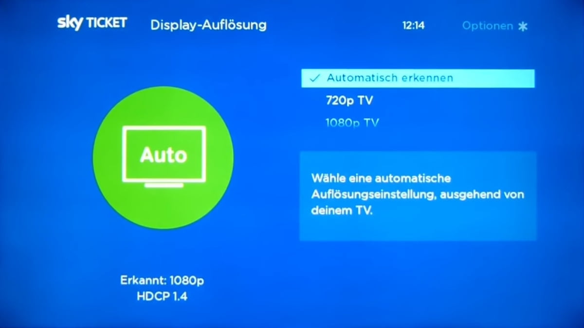 Nastavení Sky Ticket