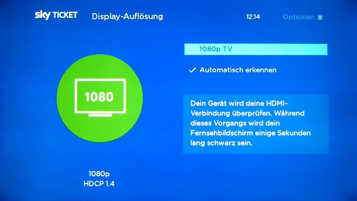 Nastavení Sky Ticket