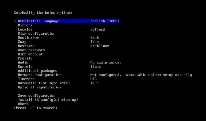 Autor: 9to5Linux Archinstall 3.0.9