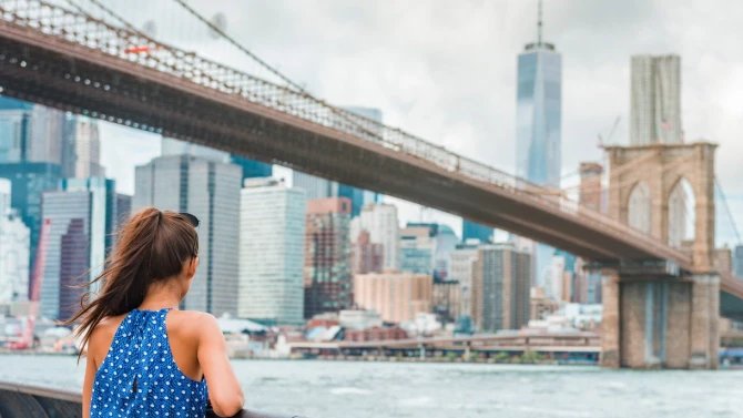 Turistka v New Yorku