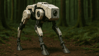 Ilustrační obrázek robota s losími chodidly