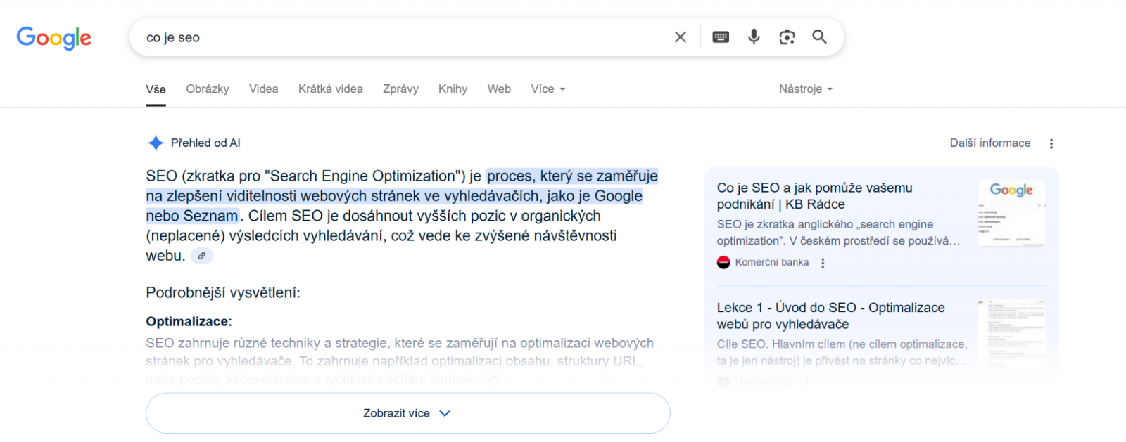 Grafika o AI Overviews
