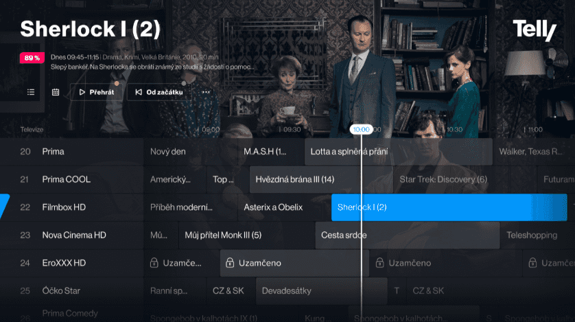 Upravená podoba smart TV aplikace Telly