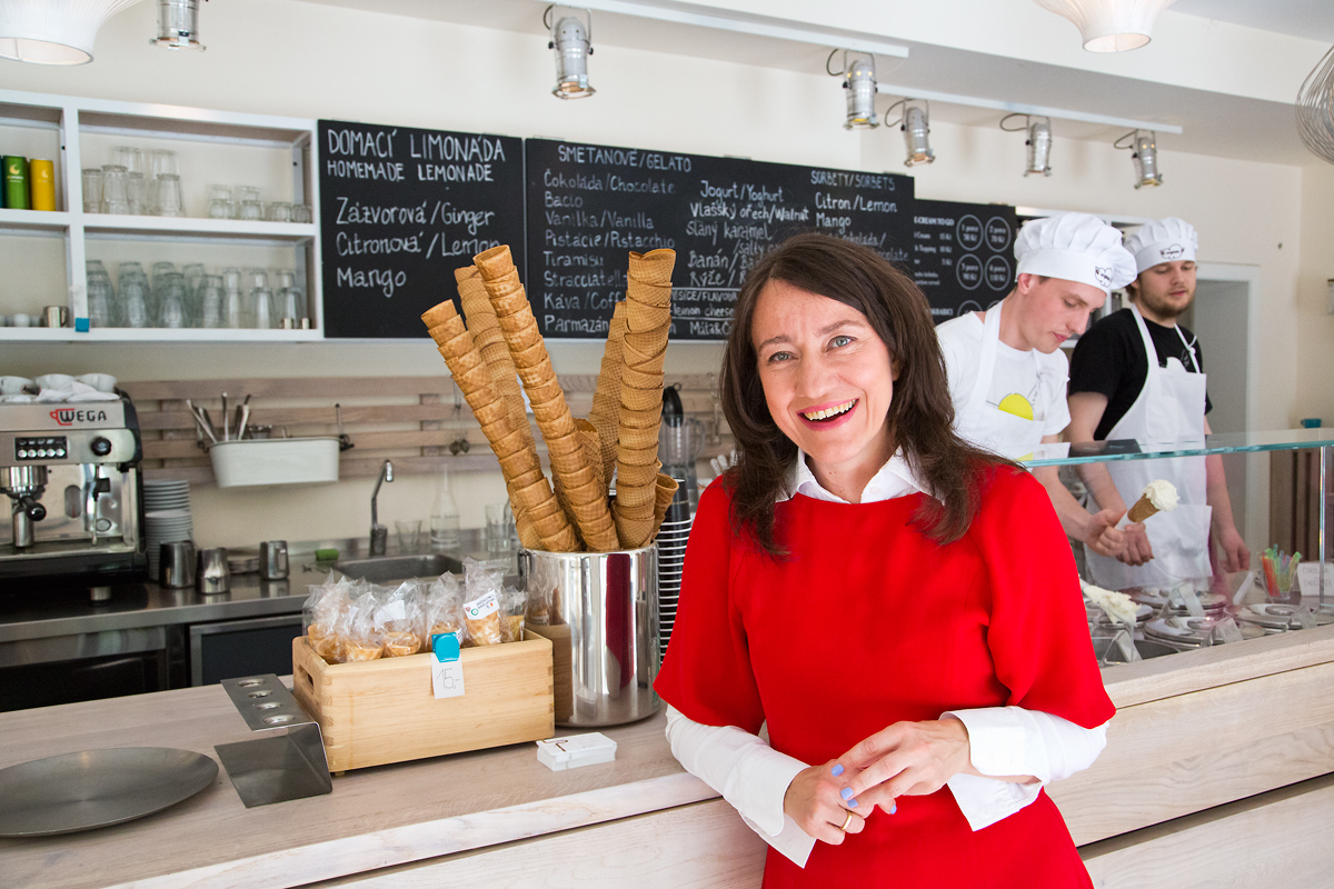 Ve zmrzlinářství Angelato prodávají zmrzlinu po celý rok.