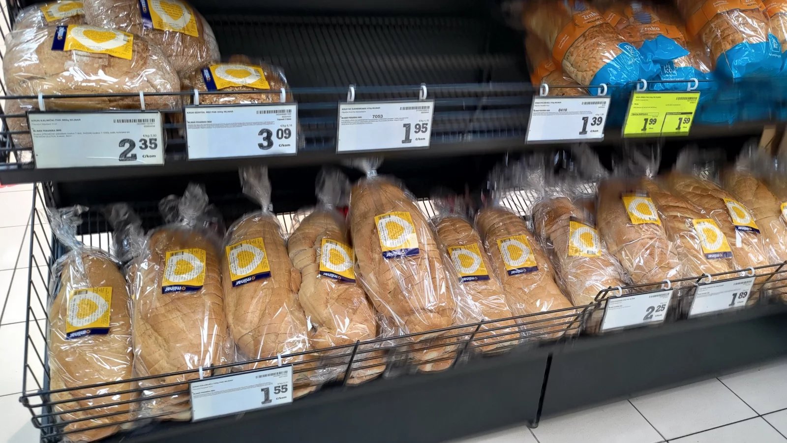 Ceny potravin v Chorvatsku. Konzum, Baška, ostrov Krk. (9. 6. 2024)