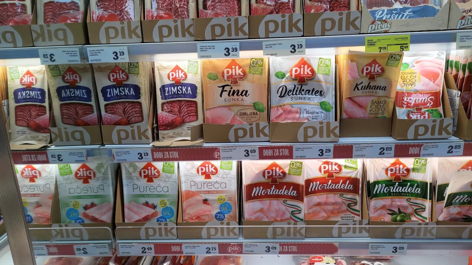 Ceny potravin v Chorvatsku. Konzum, Baška, ostrov Krk. (9. 6. 2024)