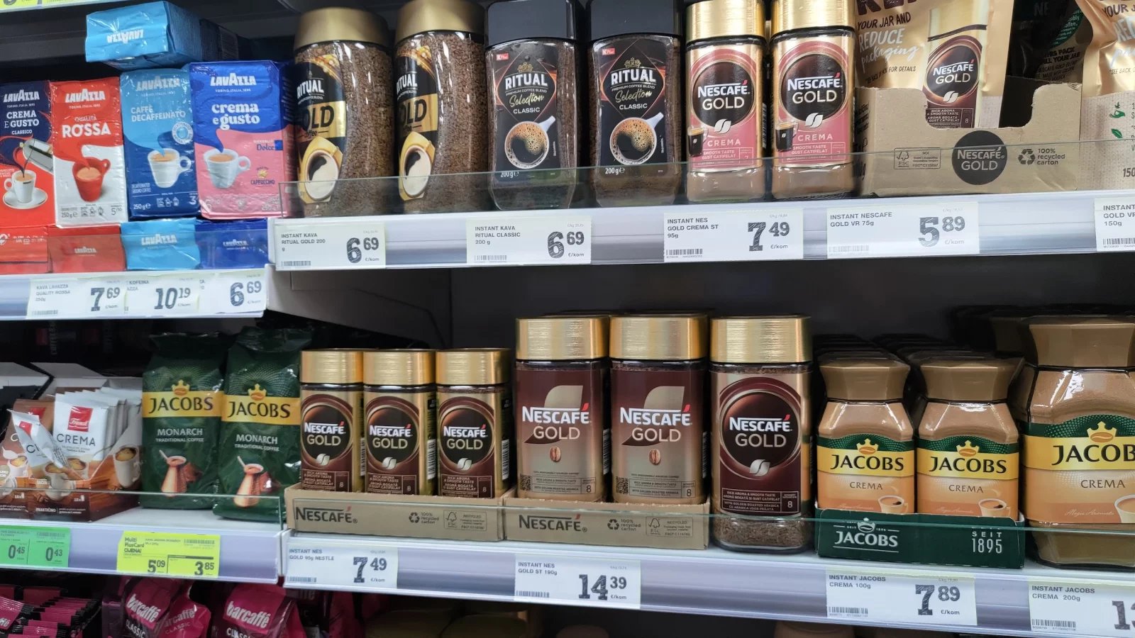 Ceny potravin v Chorvatsku. Konzum, Baška, ostrov Krk. (9. 6. 2024)