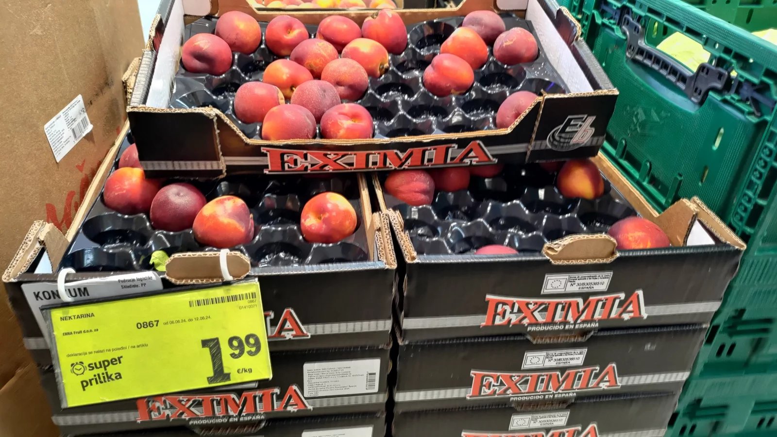 Ceny potravin v Chorvatsku. Konzum, Baška, ostrov Krk. (9. 6. 2024)