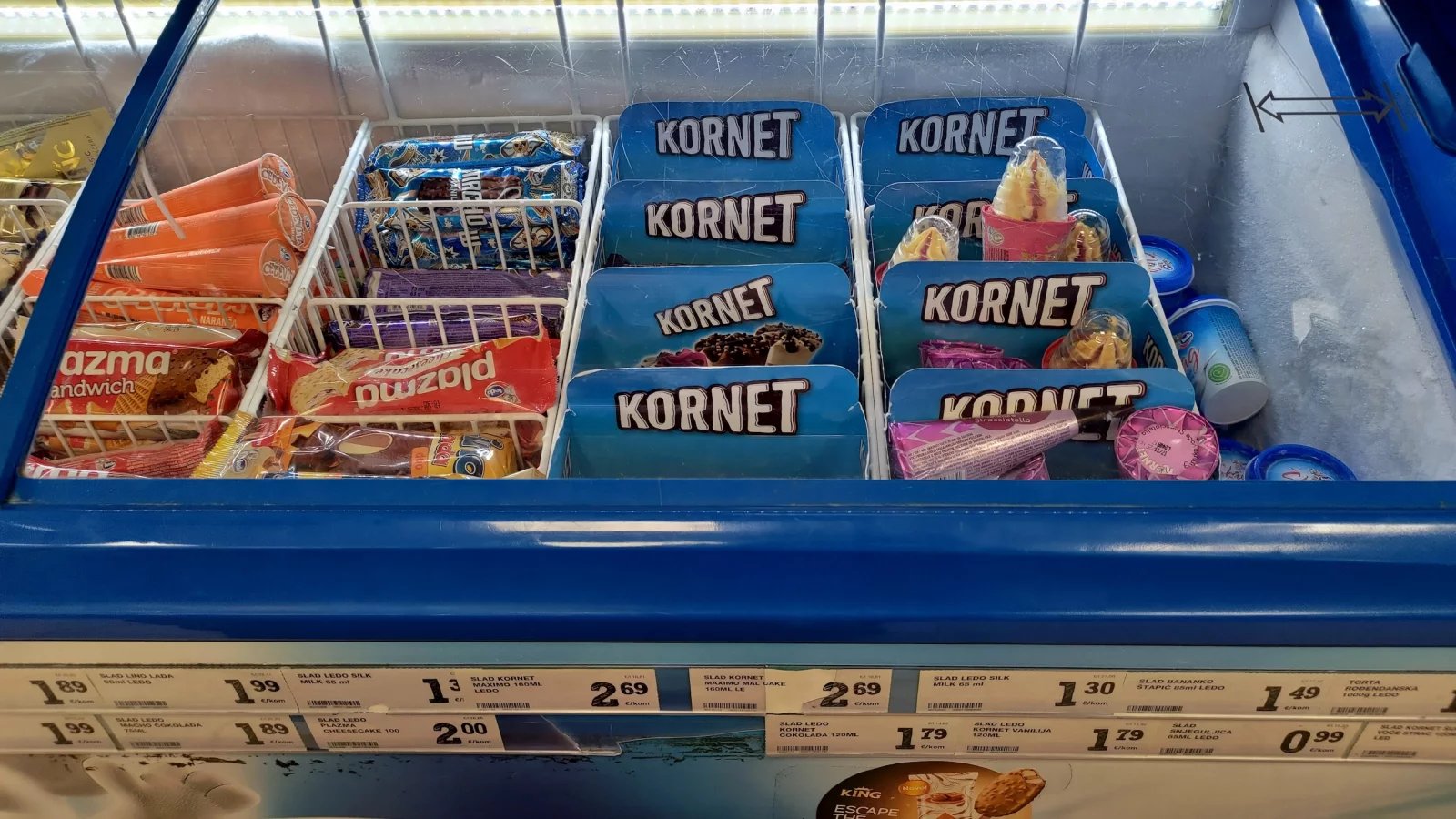 Ceny potravin v Chorvatsku. Konzum, Baška, ostrov Krk. (9. 6. 2024)