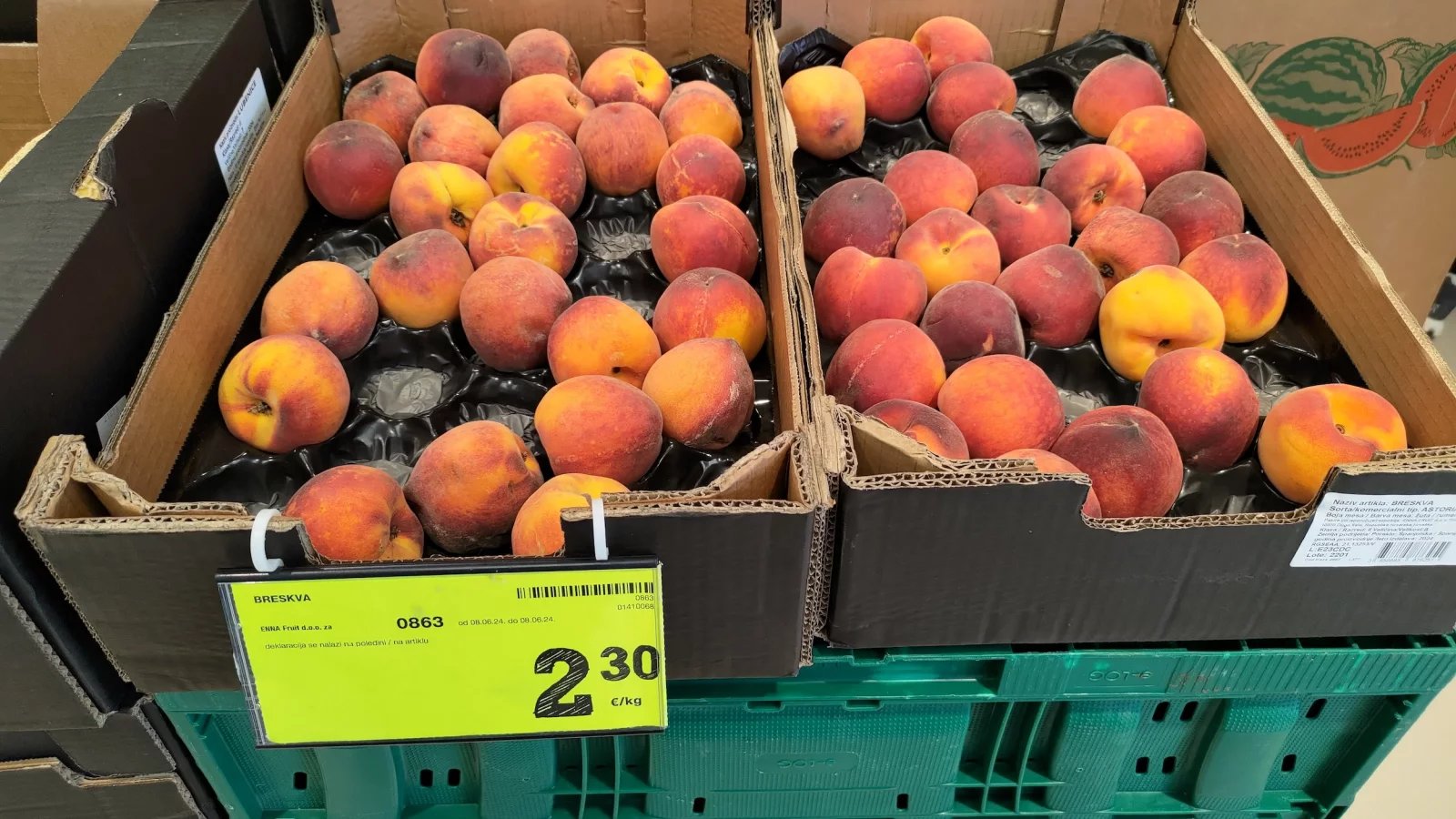 Ceny potravin v Chorvatsku. Konzum, Baška, ostrov Krk. (9. 6. 2024)