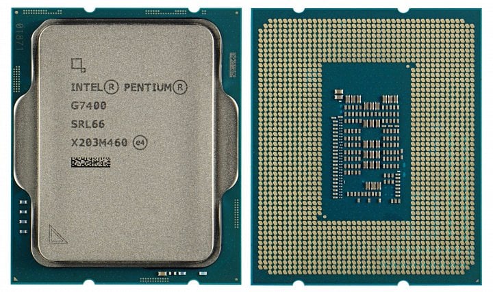 Procesor Intel Pentium G7400 spredu a zozadu