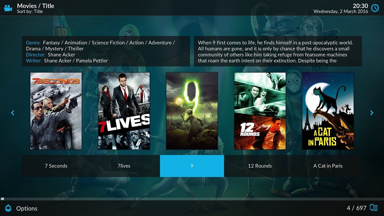 Kodi: nový vzhled Estuary/Estouchy