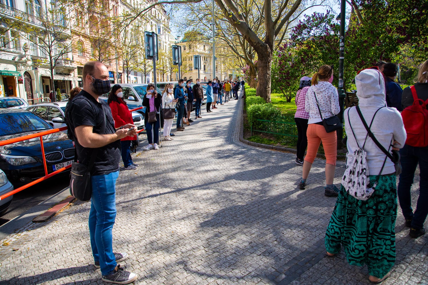 Náměstí Míru, Praha, 23. 4. 2020