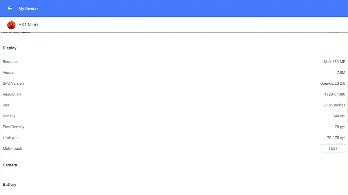 Benchmarky HK1 Mini+ s čipsetem Rockchip 3318