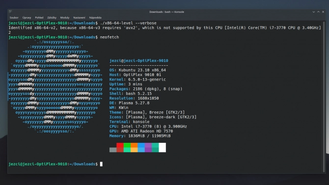 Core i7-3770 versus nástroj x86-64-level