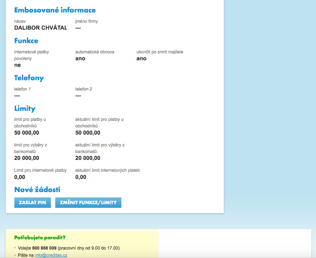 Internetové bankovnictví Záložny Creditas. 25.02.2015