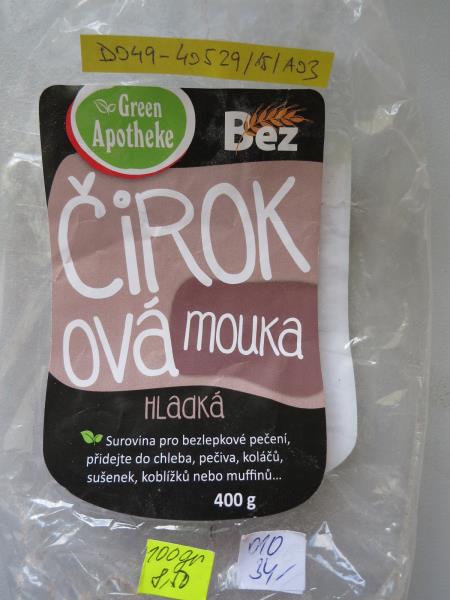 Čiroková mouka Green Apotheke. Kategorie: Nebezpečné potraviny. Nevyhovující parametr: atropin, skopolamin. V mouce byly zjištěny zdraví nebezpečné alkaloidy - atropin a skopolamin. Tyto látky nesmějí být v potravinách přítomny. Distributor: Mediate, Libchavy. Místo kontroly: Libuše Živná, Přeštice