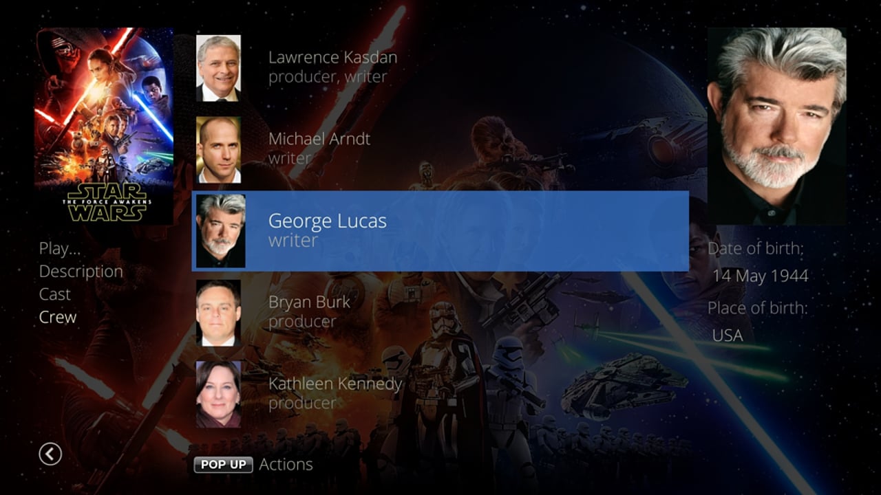 Uživatelské rozhraní Dune HD – katalog multimédií – filmy