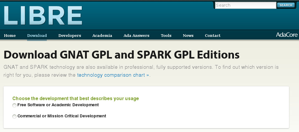 Stažení překladače Ada