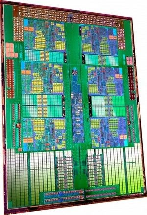 Šestijádrový procesor AMD Optero s AMD Chipsetem (dříve pod krycím názvem „Fiorano”). Foto: AMD