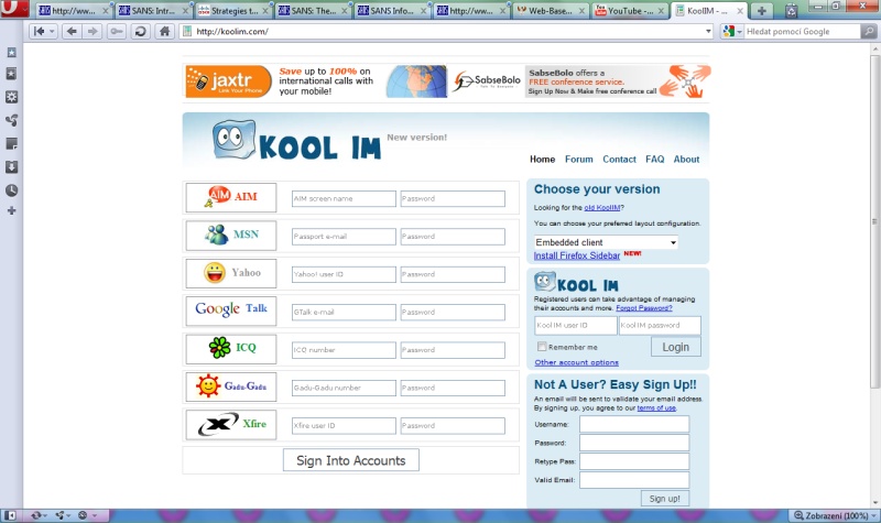 <p>KoolIM.com nijak nevybočuje z řady web IM klientů. Nabízí jednoduché a svižné rozhraní</p>