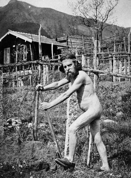 Bývalý konzul Joseph Salomonson hospodařící na Monte Verità  ve Švýcarsku, 1907,