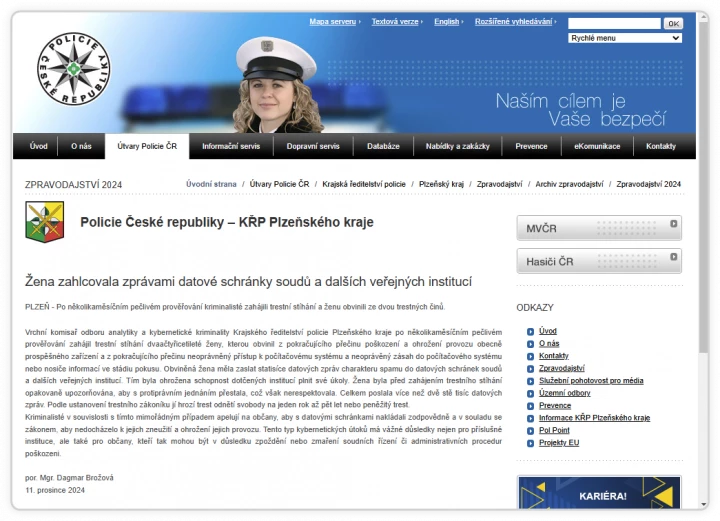 Autor: Policie ČR Tisková zpráva Policie ČR
