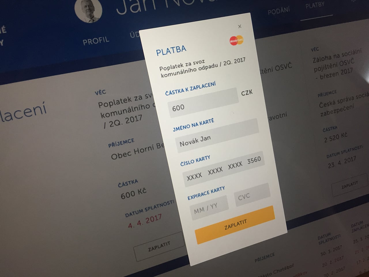 Portál občana od ministerstva vnitra