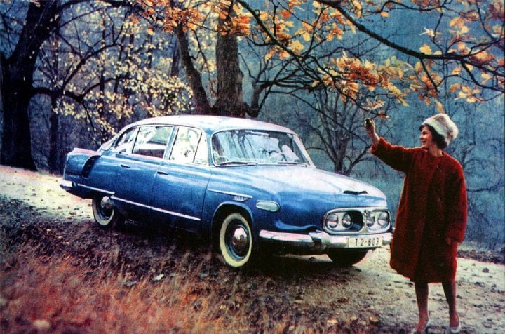 Autor: Se svolením Svatopluka Jíchy, archiv autora Druhé generaci Tatry 603 se díky dvěma párům světlometů blízko sebe říkalo „Šilhavka“. Dnes patří stejně jako její předchůdkyně k nejcennějším