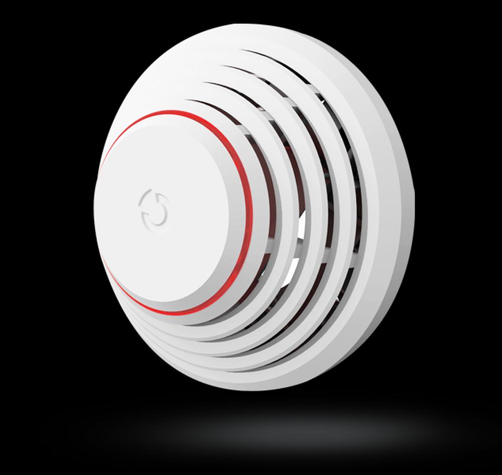 Bezdrátový kombinovaný detektor kouře a teploty JA-150ST.