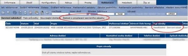 Nová záložka v e-shopu ATC: "Žádost o proplacení servisních poplatků".