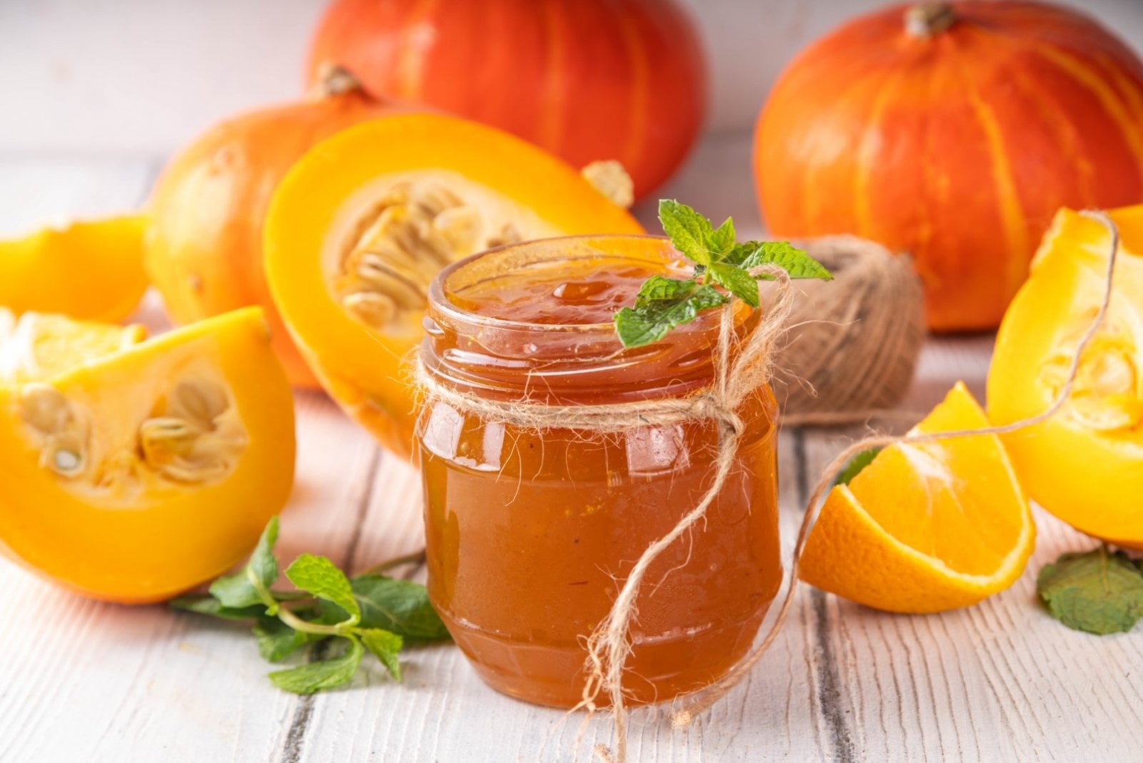 Dýňová marmeláda ve skleničce