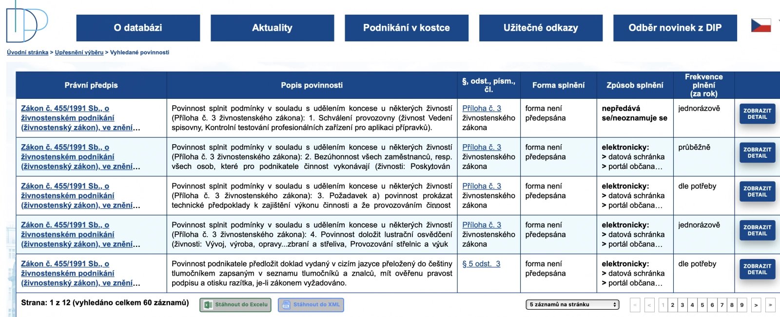 Jak vypadá nová Databáze informačních povinností