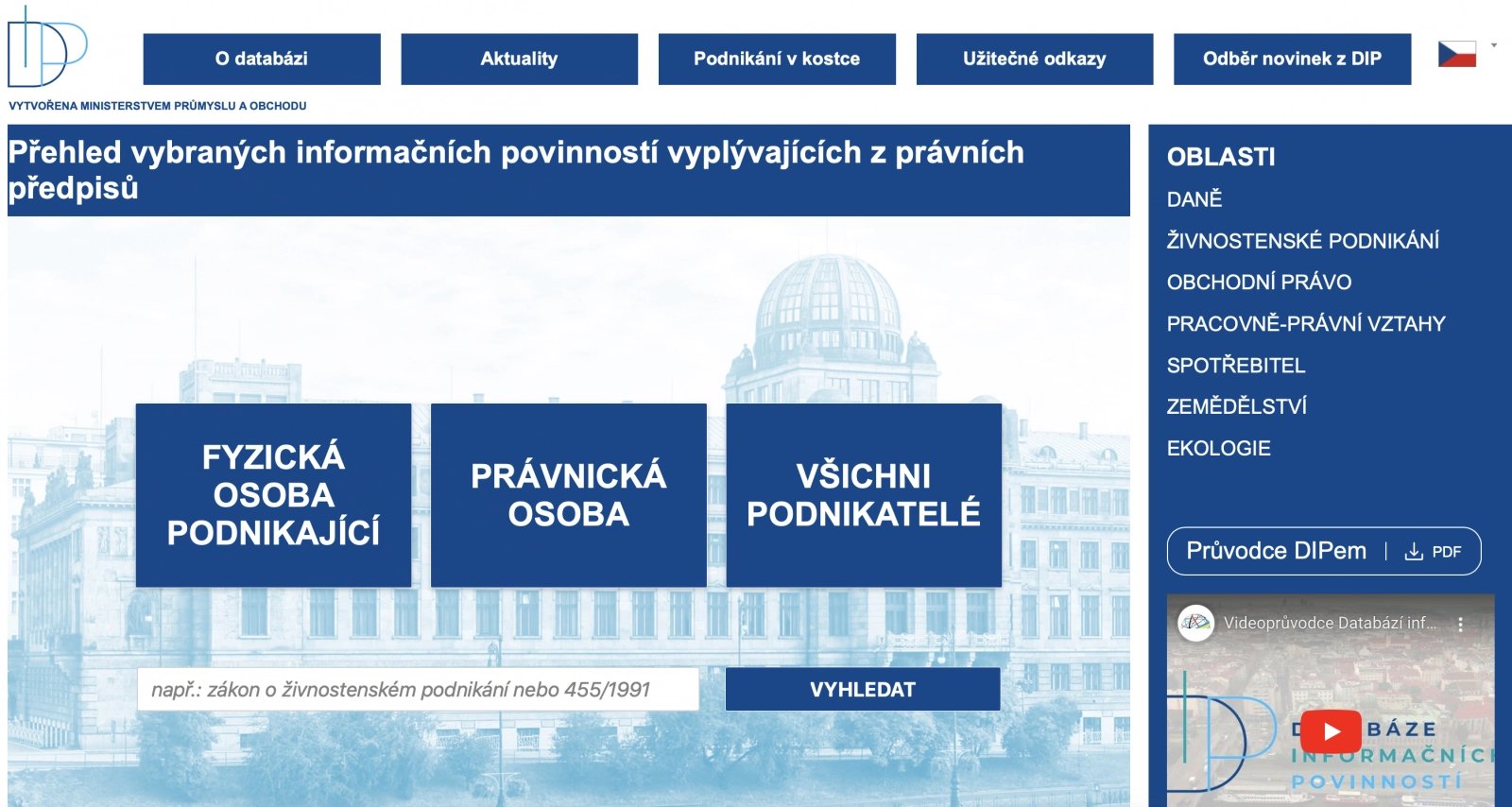 Jak vypadá nová Databáze informačních povinností