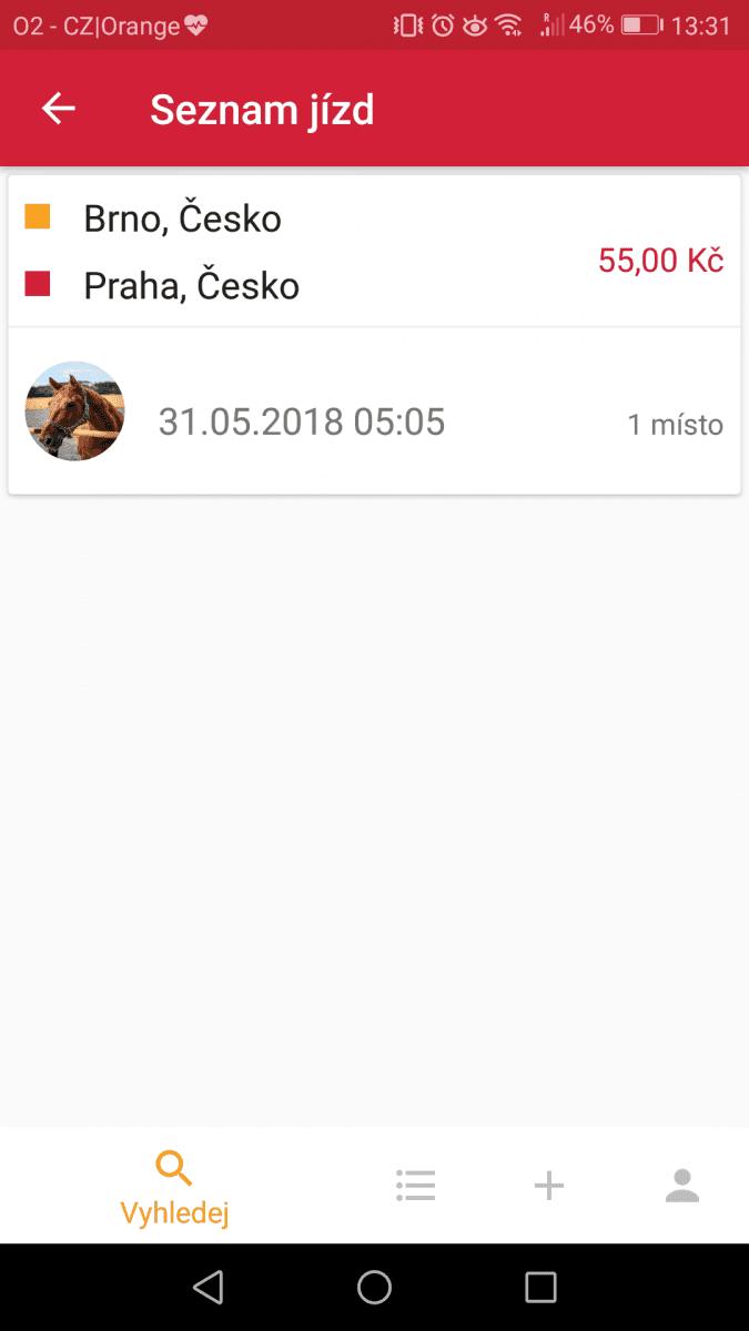 Mobilní a webová aplikace pro spolujízdu s názvem "KB Moje jízda" určená výhradně pro zaměstnance Komerční banky. (22. 5. 2018)