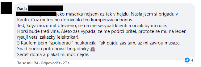 Maséři sdílí své zkušenosti na Facebooku