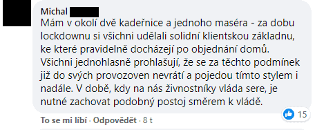 Maséři sdílí své zkušenosti na Facebooku