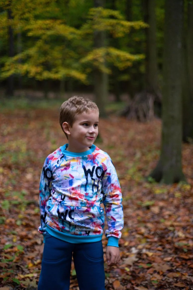 Dětská potištěná mikina od Veveruchy