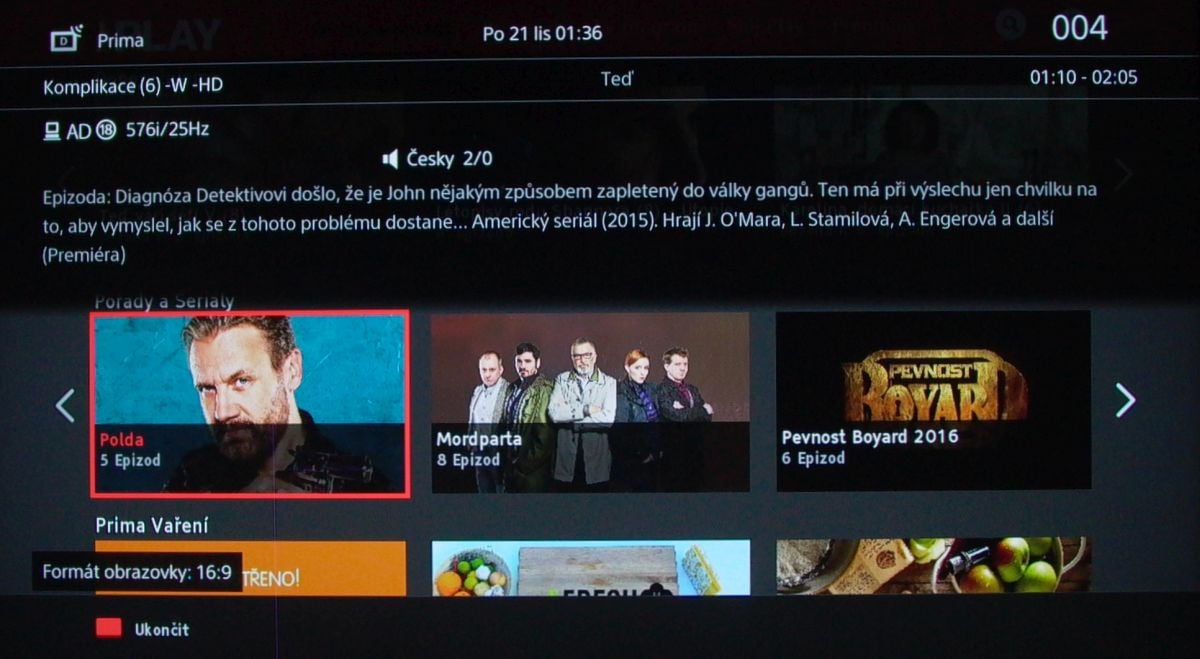 Sony KD-55XD8005 – EPG