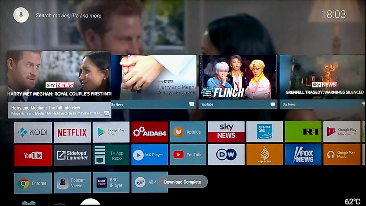 TV Stock Nexus ROM nainstalovaný v M8S Pro L 2/2